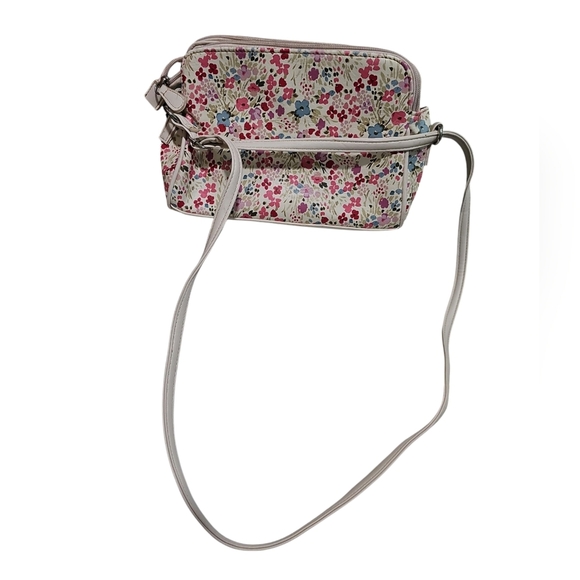 Vintage Koltov Pink Beige Floral Crossbody Purse 90s Cottagecore Boho Bag HTF - Picture 3 of 6